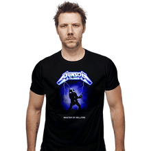 Load image into Gallery viewer, Shirts Fitted Shirts, Mens / Small / Black Eddie Master Of Hellfire