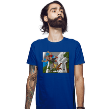 Load image into Gallery viewer, Daily_Deal_Shirts Fitted Shirts, Mens / Small / Royal Blue Thrown Out