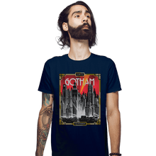 Load image into Gallery viewer, Shirts Fitted Shirts, Mens / Small / Navy Visit Gotham