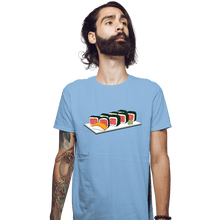 Load image into Gallery viewer, Daily_Deal_Shirts Fitted Shirts, Mens / Small / Powder Blue Rock Rolls