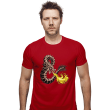 Load image into Gallery viewer, Shirts Fitted Shirts, Mens / Small / Red Bone Dragon