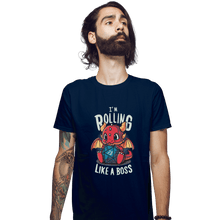 Load image into Gallery viewer, Shirts Fitted Shirts, Mens / Small / Navy Rolling Like A Boss