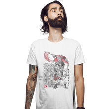 Load image into Gallery viewer, Shirts Fitted Shirts, Mens / Small / White Between Worlds Sumi-e