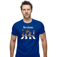 Load image into Gallery viewer, Daily_Deal_Shirts Fitted Shirts, Mens / Small / Royal Blue The Best Friends Road