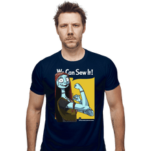 Load image into Gallery viewer, Shirts Fitted Shirts, Mens / Small / Navy Sally Rosie