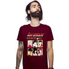 Load image into Gallery viewer, Daily_Deal_Shirts Fitted Shirts, Mens / Small / Maroon Golden Boy