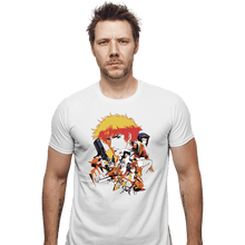 Load image into Gallery viewer, Daily_Deal_Shirts Fitted Shirts, Mens / Small / White Retro Space Cowboy