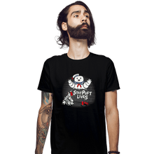 Load image into Gallery viewer, Daily_Deal_Shirts Fitted Shirts, Mens / Small / Black Stay Puft Lives