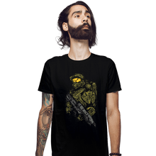 Load image into Gallery viewer, Shirts Fitted Shirts, Mens / Small / Black Master Chief