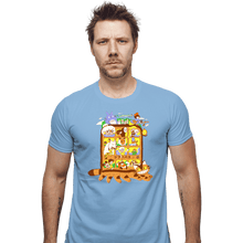 Load image into Gallery viewer, Daily_Deal_Shirts Fitted Shirts, Mens / Small / Powder Blue Anime Bus