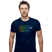 Load image into Gallery viewer, Secret_Shirts Fitted Shirts, Mens / Small / Navy Tardis Trail