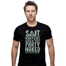 Load image into Gallery viewer, Shirts Fitted Shirts, Mens / Small / Black Shit Happens