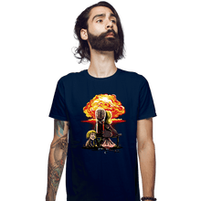 Load image into Gallery viewer, Secret_Shirts Fitted Shirts, Mens / Small / Navy Martians Gazing at the Moon