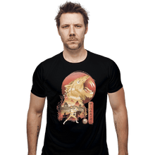 Load image into Gallery viewer, Shirts Fitted Shirts, Mens / Small / Black Yellow Ranger Ukiyoe