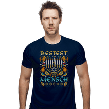 Load image into Gallery viewer, Shirts Fitted Shirts, Mens / Small / Navy Bestest Mensch