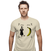 Load image into Gallery viewer, Shirts Fitted Shirts, Mens / Small / Sand The Olde Joke Of A Big Spoon And A Banana
