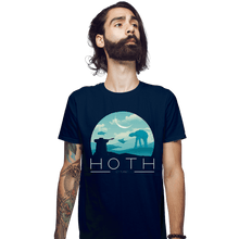 Load image into Gallery viewer, Shirts Fitted Shirts, Mens / Small / Navy Hoth Icy Planet