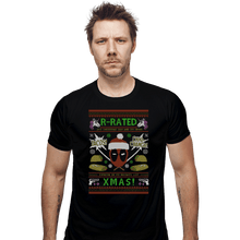 Load image into Gallery viewer, Shirts Fitted Shirts, Mens / Small / Black Rated R Christmas
