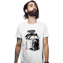 Load image into Gallery viewer, Daily_Deal_Shirts Fitted Shirts, Mens / Small / White Major Vs Tank Sumi-e