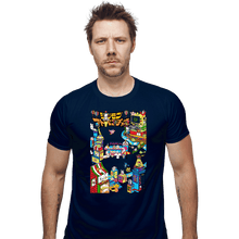 Load image into Gallery viewer, Shirts Fitted Shirts, Mens / Small / Navy Digital Friends