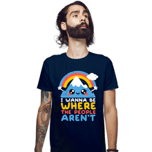 Load image into Gallery viewer, Daily_Deal_Shirts Fitted Shirts, Mens / Small / Navy Where The People Aren't