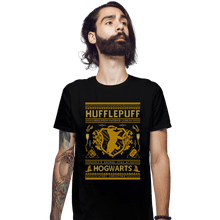 Load image into Gallery viewer, Shirts Fitted Shirts, Mens / Small / Black Hufflepuff Sweater