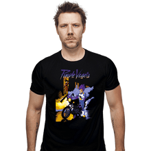 Load image into Gallery viewer, Shirts Fitted Shirts, Mens / Small / Black Purple Vegeta