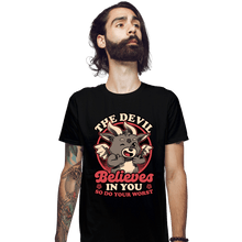 Load image into Gallery viewer, Secret_Shirts Fitted Shirts, Mens / Small / Black Devils Believe In You