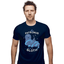 Load image into Gallery viewer, Shirts Fitted Shirts, Mens / Small / Navy Sloth Patronus