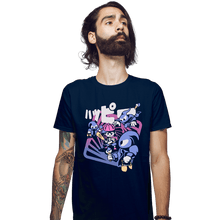 Load image into Gallery viewer, Secret_Shirts Fitted Shirts, Mens / Small / Navy Happy Attack