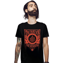 Load image into Gallery viewer, Shirts Fitted Shirts, Mens / Small / Black Fire Nation