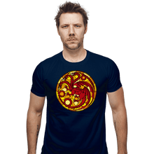 Load image into Gallery viewer, Daily_Deal_Shirts Fitted Shirts, Mens / Small / Navy Age Of The Dragon