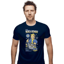 Load image into Gallery viewer, Shirts Fitted Shirts, Mens / Small / Navy Nuka Bombs