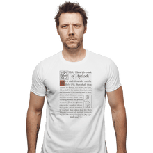 Load image into Gallery viewer, Shirts Fitted Shirts, Mens / Small / White Holy Hand Grenade Script