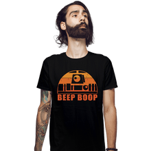 Load image into Gallery viewer, Daily_Deal_Shirts Fitted Shirts, Mens / Small / Black Vintage Beep Boop