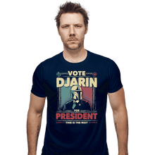 Load image into Gallery viewer, Shirts Fitted Shirts, Mens / Small / Navy Djarin For President