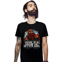 Load image into Gallery viewer, Daily_Deal_Shirts Fitted Shirts, Mens / Small / Black Come In And Know Me Better Man