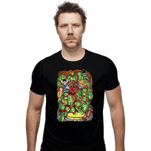 Load image into Gallery viewer, Daily_Deal_Shirts Fitted Shirts, Mens / Small / Black Pizza Fights And Stories