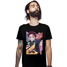 Load image into Gallery viewer, Shirts Fitted Shirts, Mens / Small / Black Slayer Of Demons