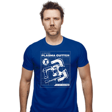 Load image into Gallery viewer, Daily_Deal_Shirts Fitted Shirts, Mens / Small / Royal Blue Plasma Cutter