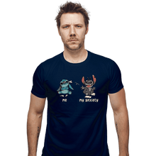 Load image into Gallery viewer, Secret_Shirts Fitted Shirts, Mens / Small / Navy My Anxiety