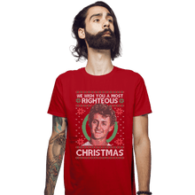 Load image into Gallery viewer, Shirts Fitted Shirts, Mens / Small / Red Righteous Christmas