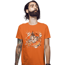 Load image into Gallery viewer, Shirts Fitted Shirts, Mens / Small / Orange Trick Or Treat Witch