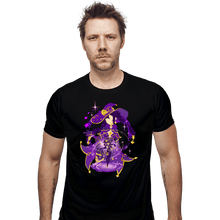 Load image into Gallery viewer, Shirts Fitted Shirts, Mens / Small / Black Astral Reflection Mona