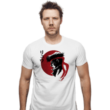 Load image into Gallery viewer, Shirts Fitted Shirts, Mens / Small / White Red Sun Fighter