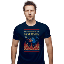 Load image into Gallery viewer, Shirts Fitted Shirts, Mens / Small / Navy Ce Le Brate