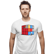Load image into Gallery viewer, Shirts Fitted Shirts, Mens / Small / White Solving The Cube