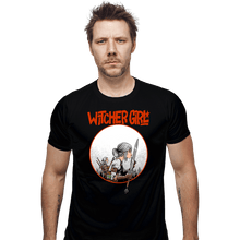 Load image into Gallery viewer, Daily_Deal_Shirts Fitted Shirts, Mens / Small / Black Witcher Girl