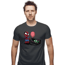 Load image into Gallery viewer, Daily_Deal_Shirts Fitted Shirts, Mens / Small / Charcoal Spider IT