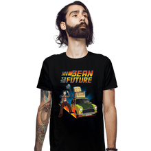 Load image into Gallery viewer, Daily_Deal_Shirts Fitted Shirts, Mens / Small / Black Bean To The Future